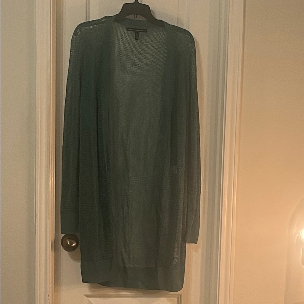White House Black Market Deep Green Cardigan - Picture 2 of 10